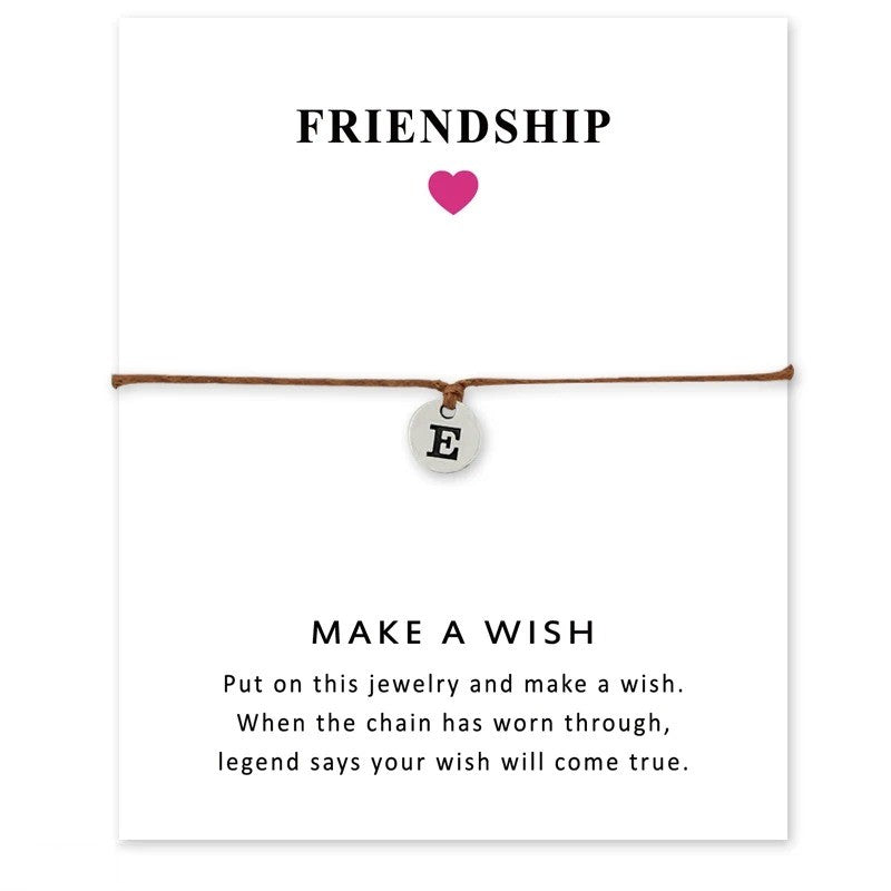 Initial Disc Charm Bracelet