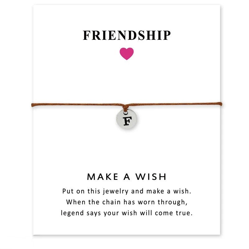 Initial Disc Charm Bracelet
