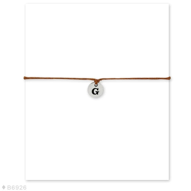Initial Disc Charm Bracelet