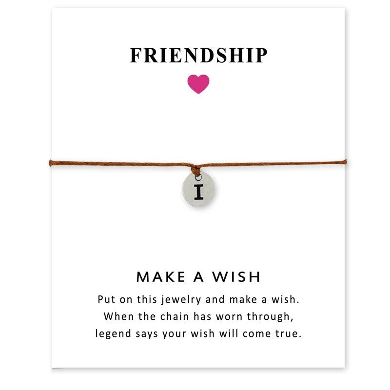 Initial Disc Charm Bracelet
