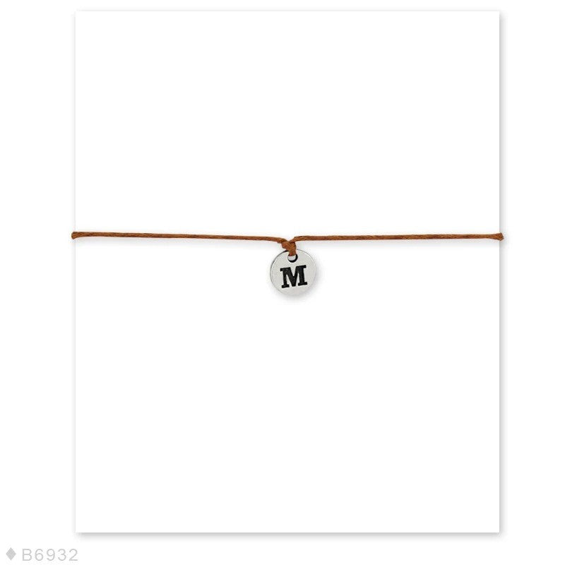 Initial Disc Charm Bracelet