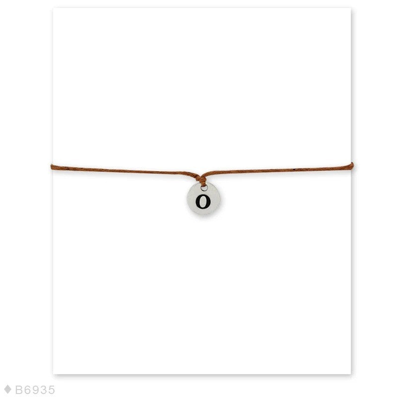 Initial Disc Charm Bracelet
