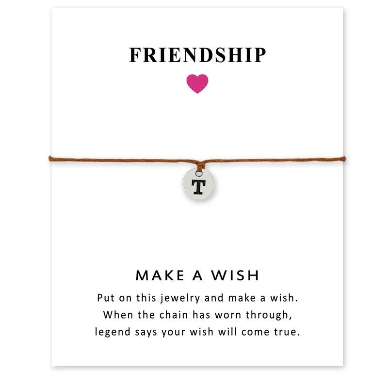 Initial Disc Charm Bracelet