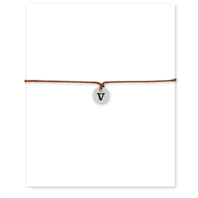 Initial Disc Charm Bracelet
