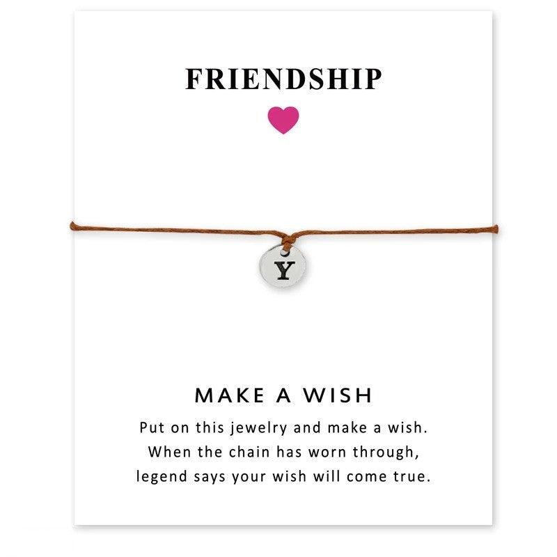 Initial Disc Charm Bracelet