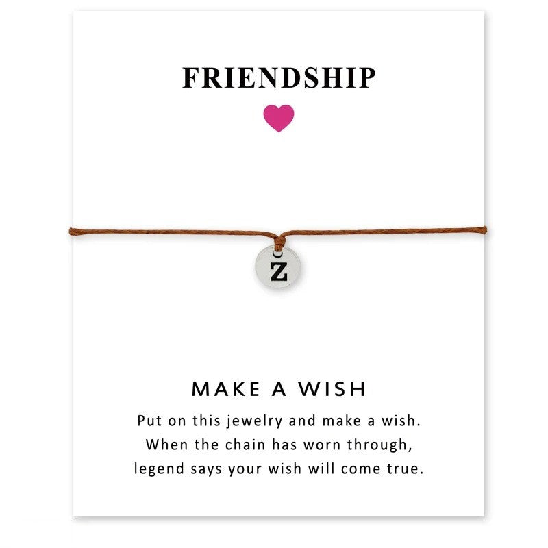 Initial Disc Charm Bracelet
