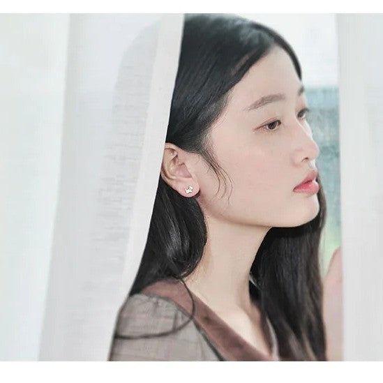 Brushed Dog Stud Earrings