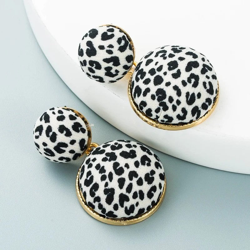 Leopard Print Statement Earrings