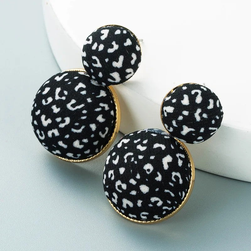 Leopard Print Statement Earrings