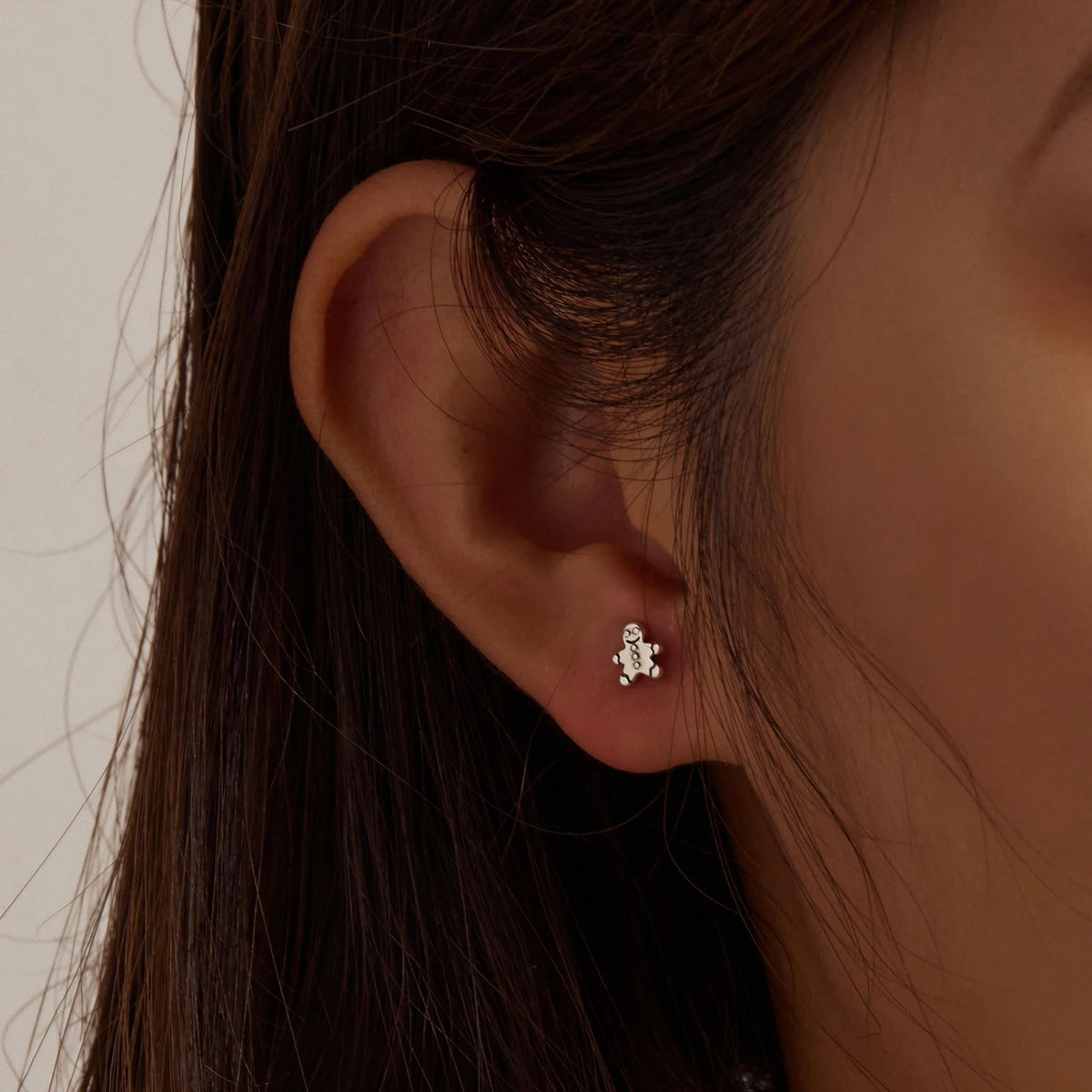 Gingerbread Man Stud Earrings