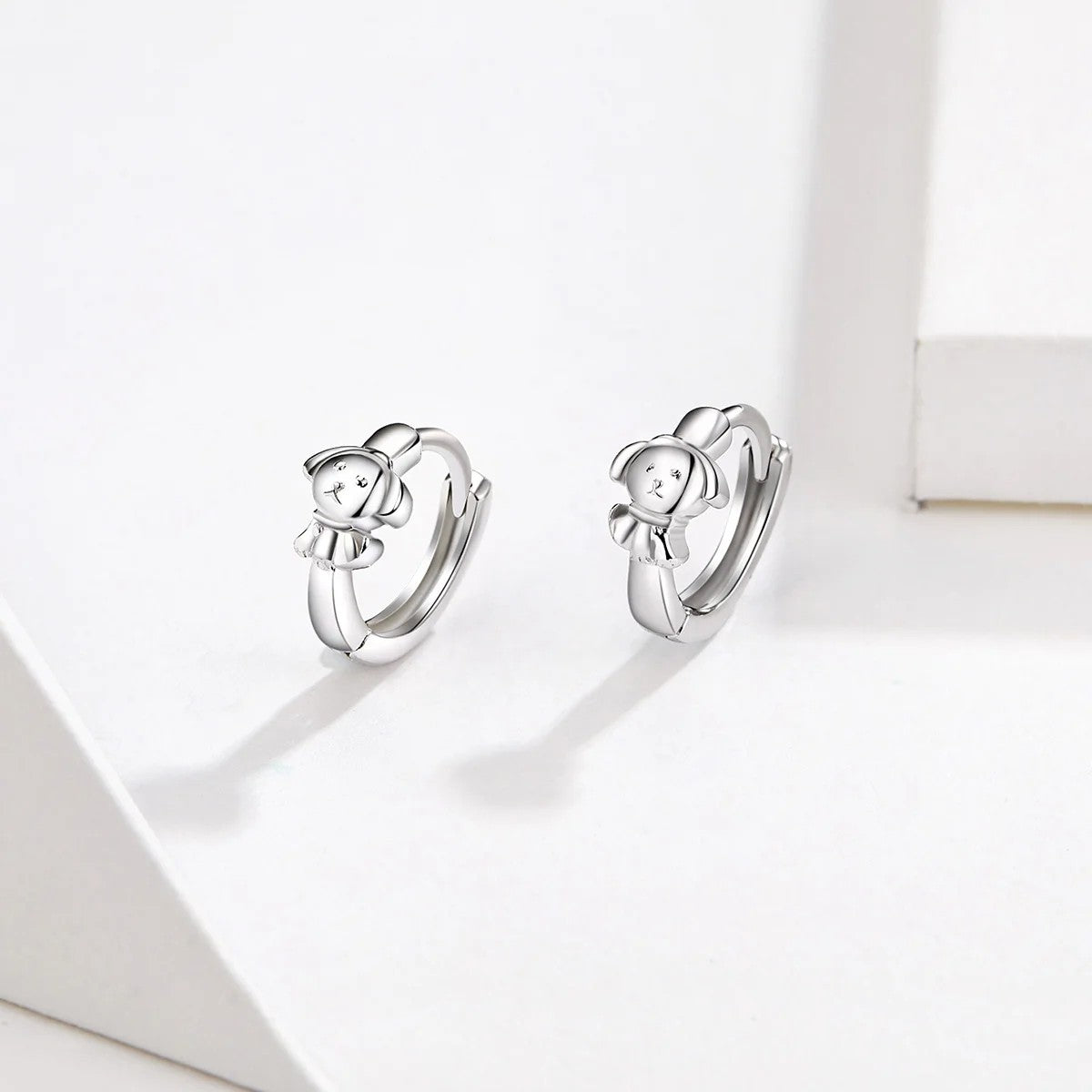 Puppy Hoop Earrings