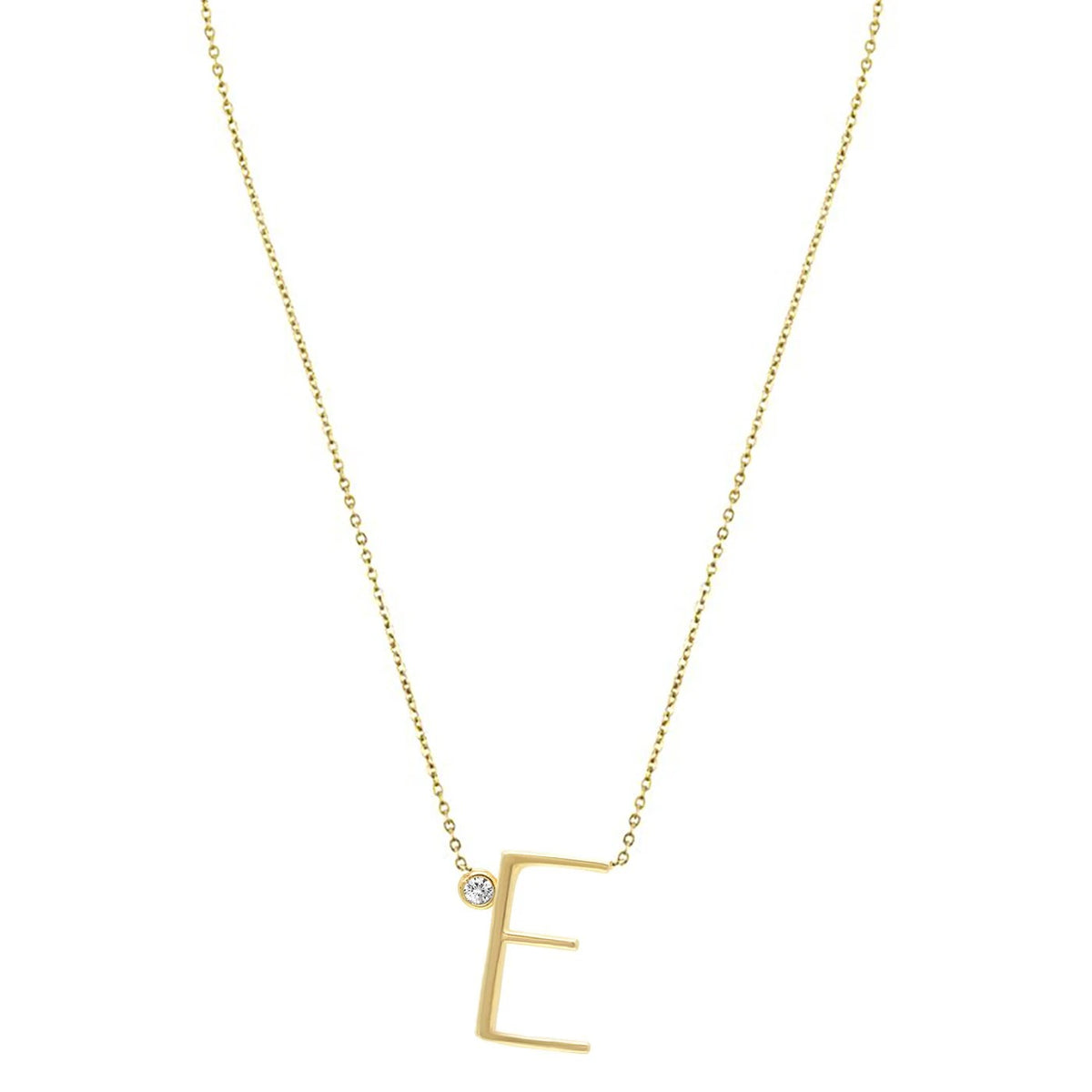 Crystal Initial Link Necklace