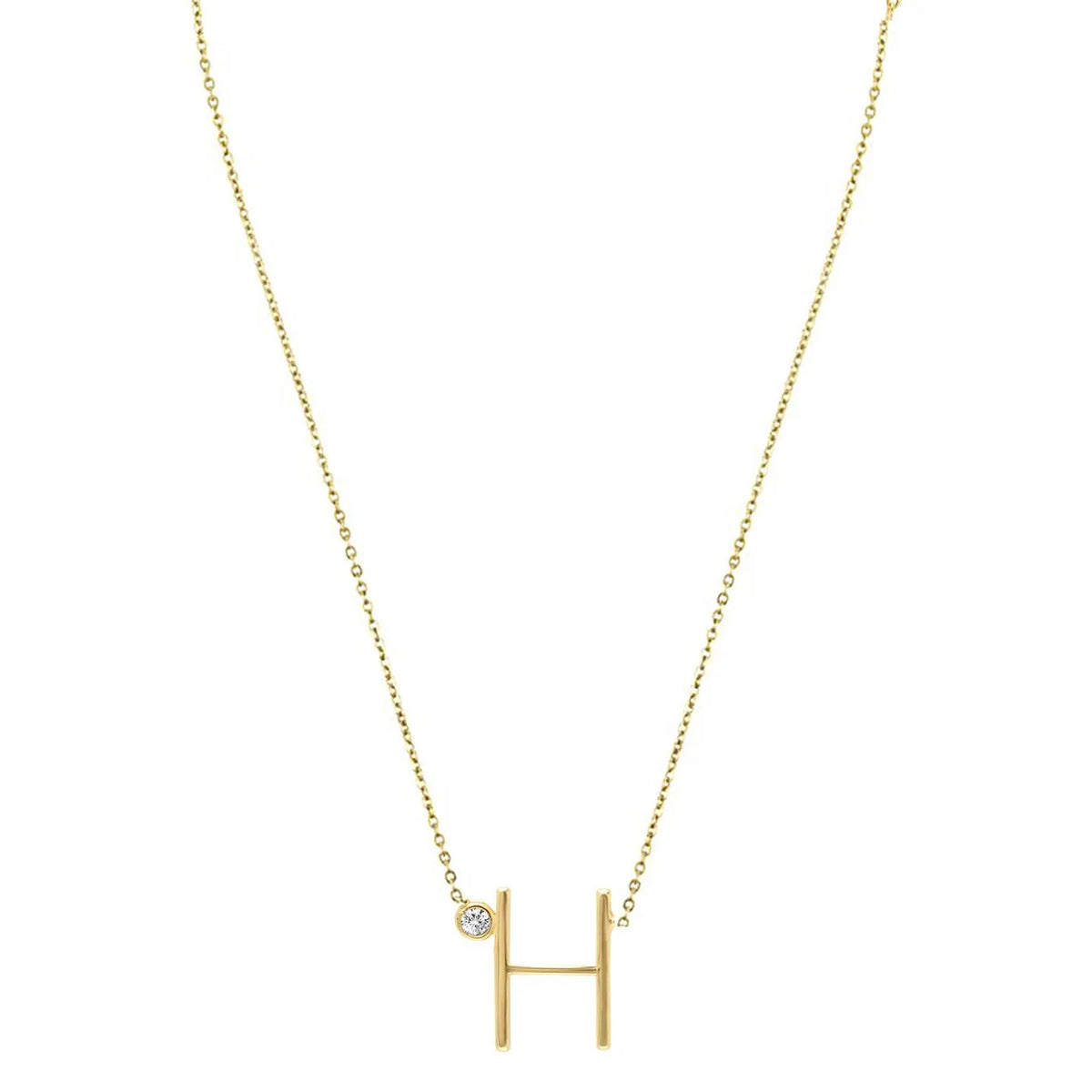 Crystal Initial Link Necklace