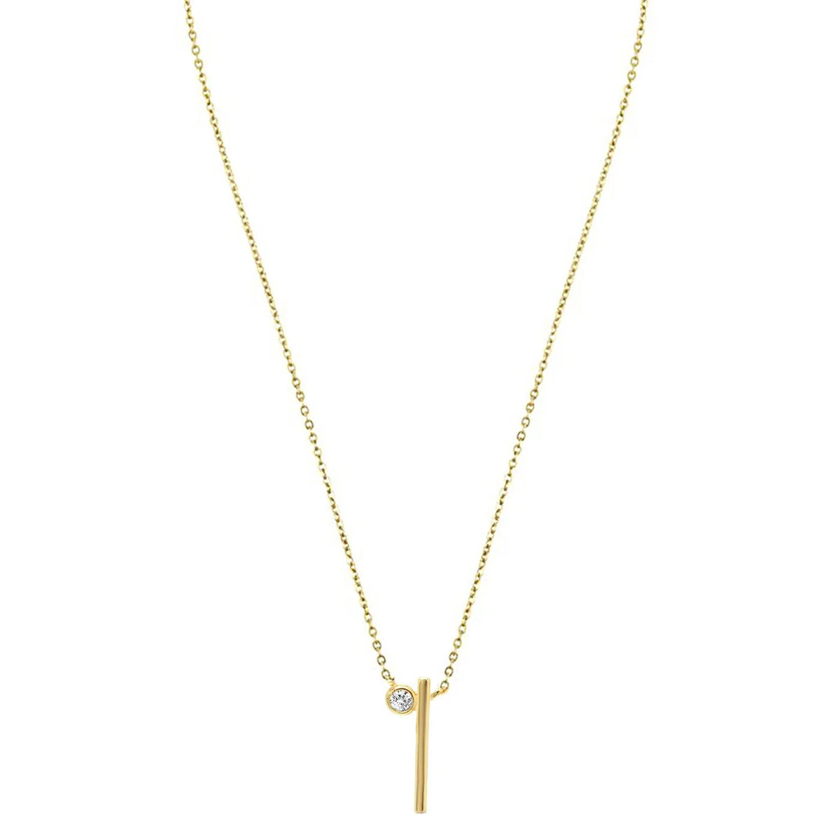 Crystal Initial Link Necklace