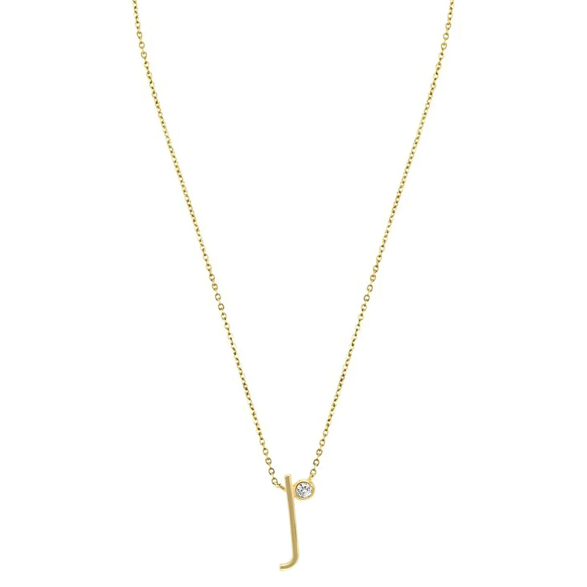 Crystal Initial Link Necklace