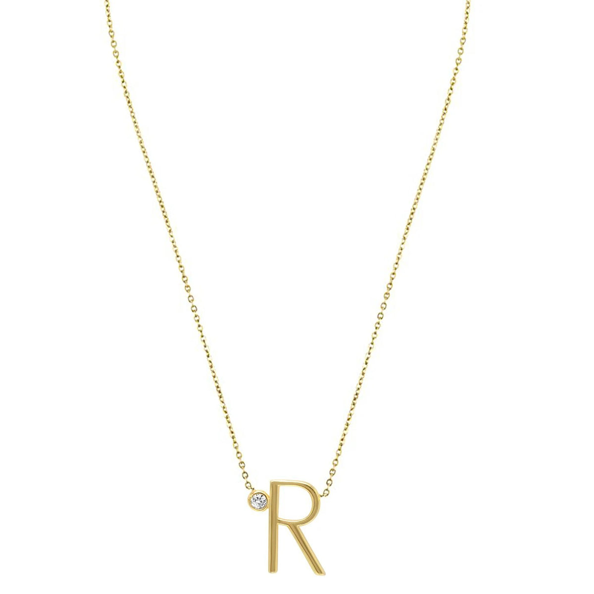 Crystal Initial Link Necklace