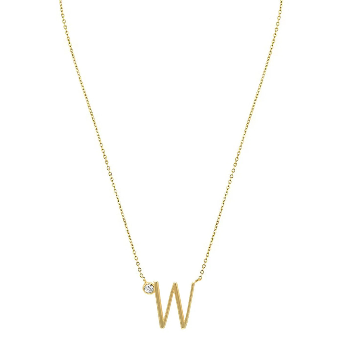 Crystal Initial Link Necklace