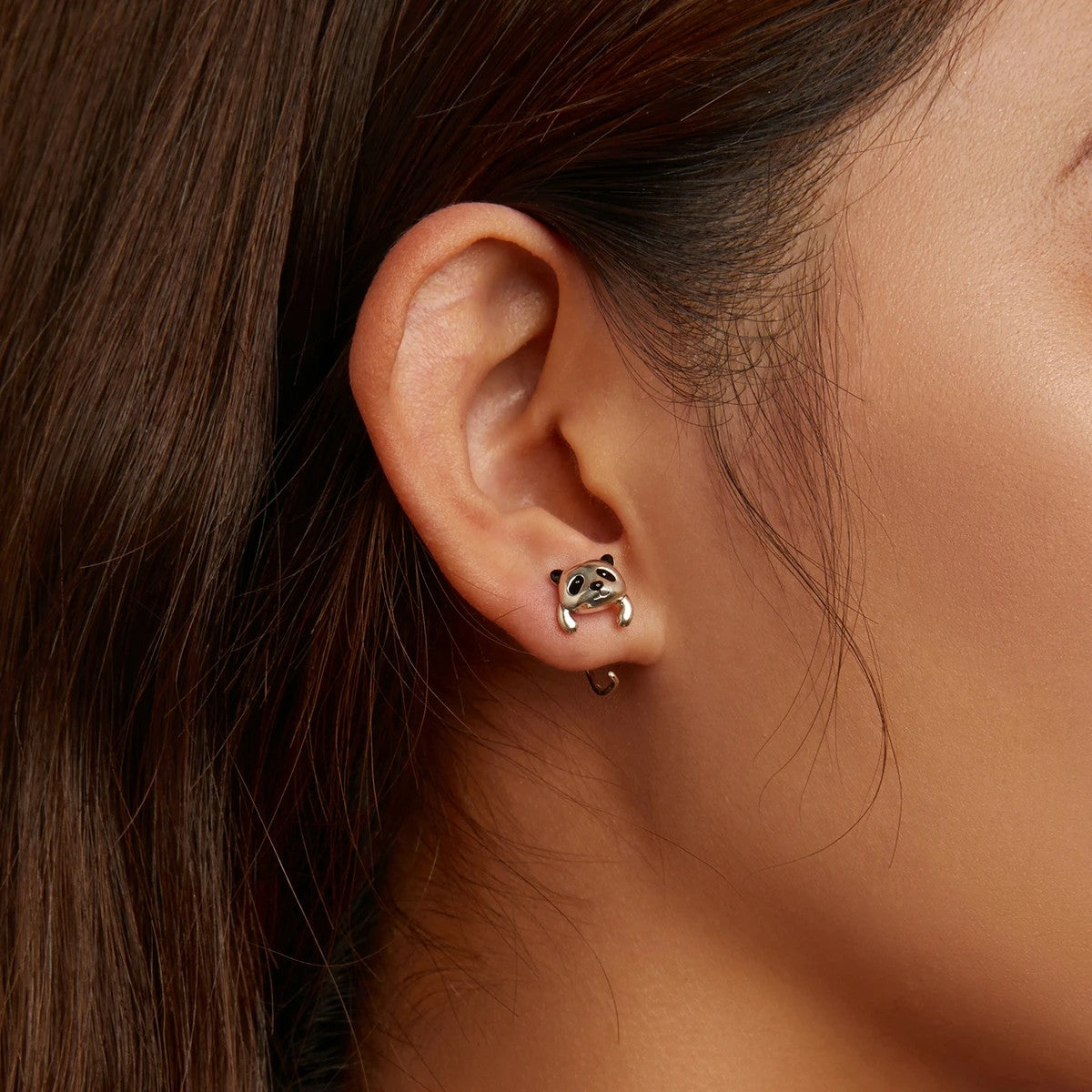 Pink Ear French Bulldog Stud Earrings