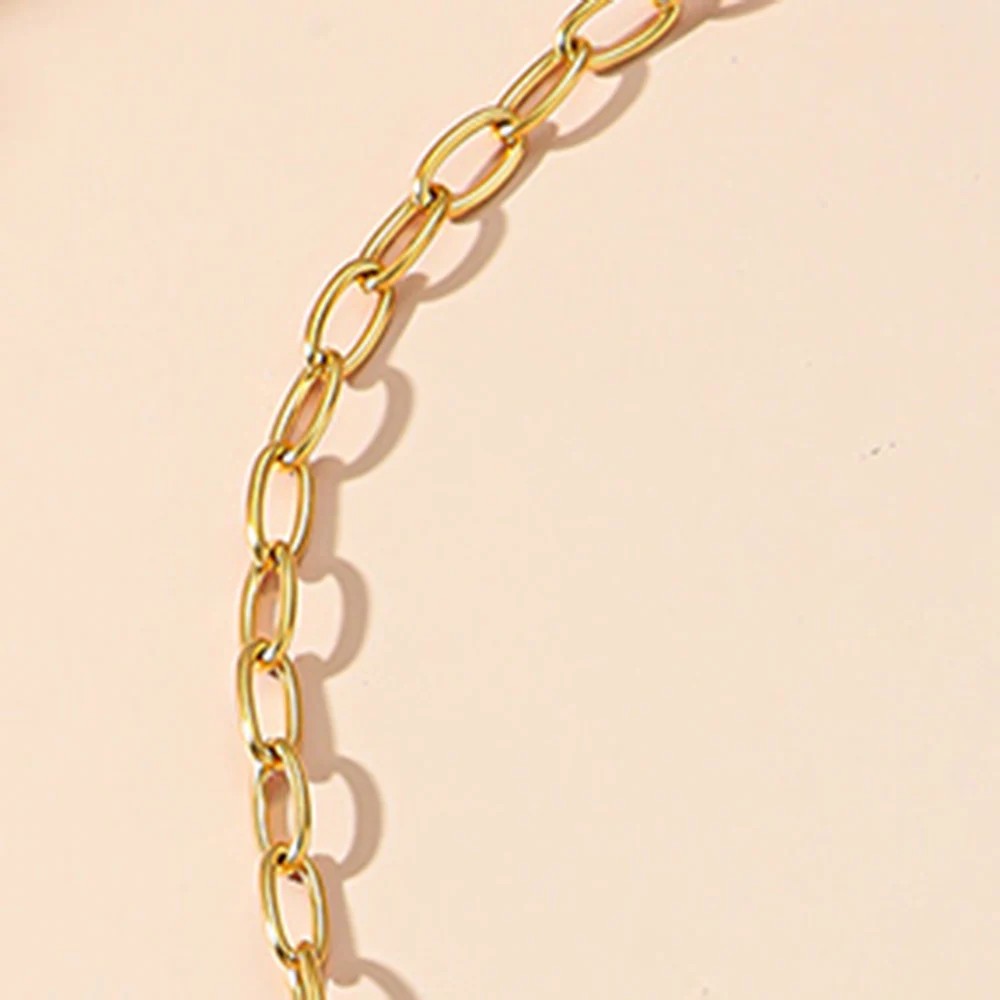 Leopard Print Tube Link Necklace