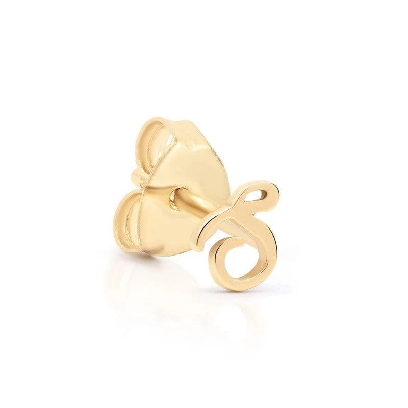 Cursive Letter A Stud Earrings