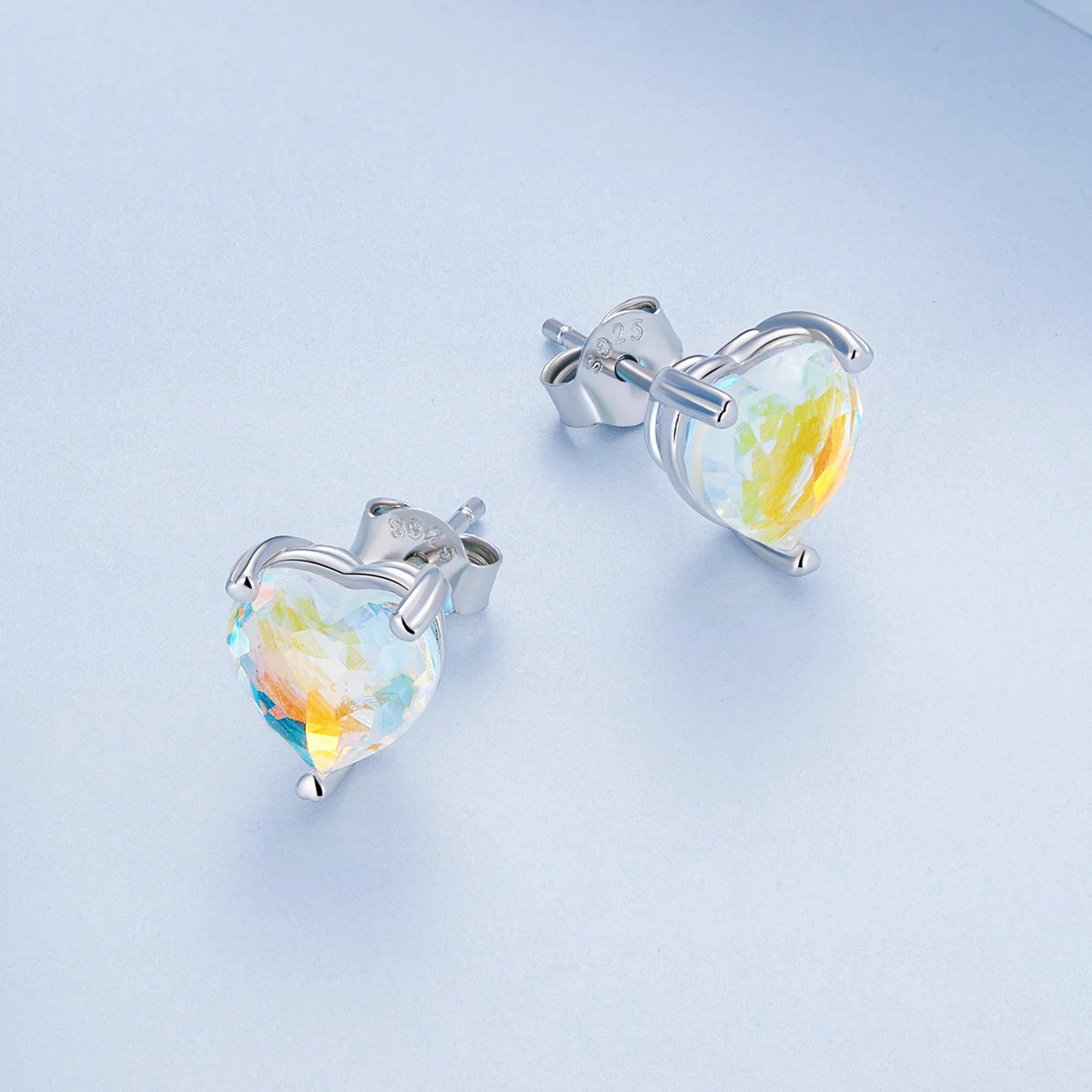 Aurora Heart Stud Earrings