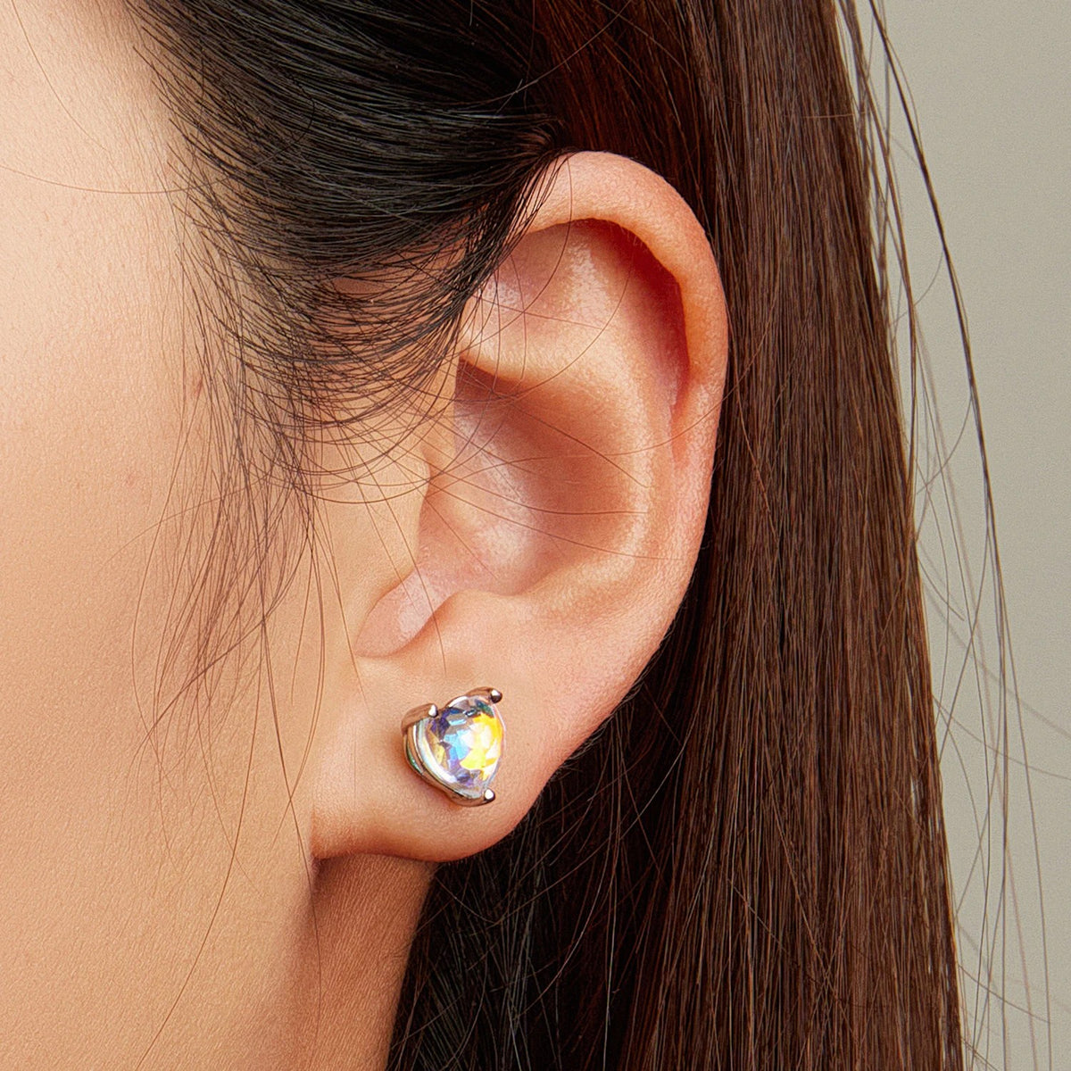 Aurora Heart Stud Earrings
