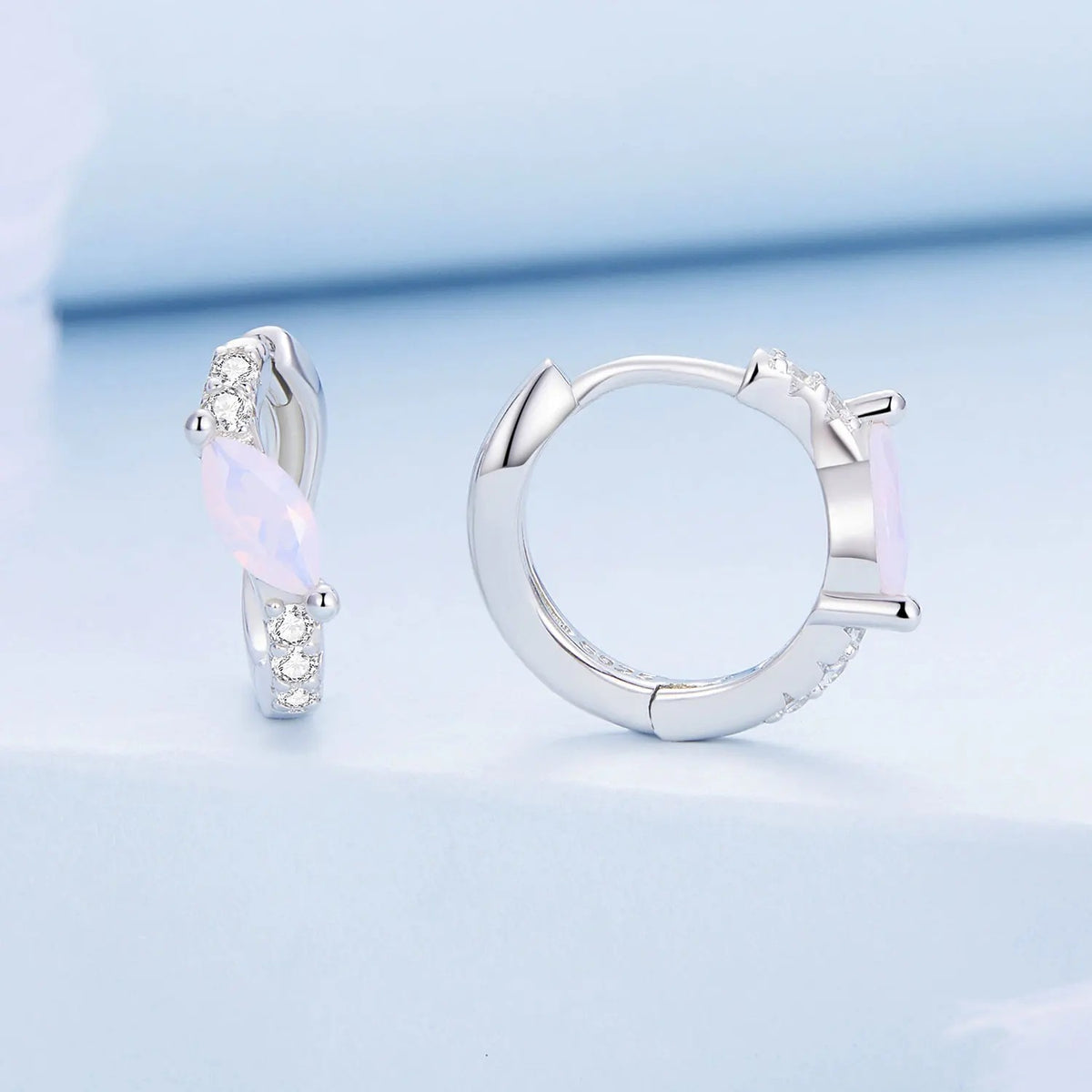 Opal Marquise Hoop Earrings