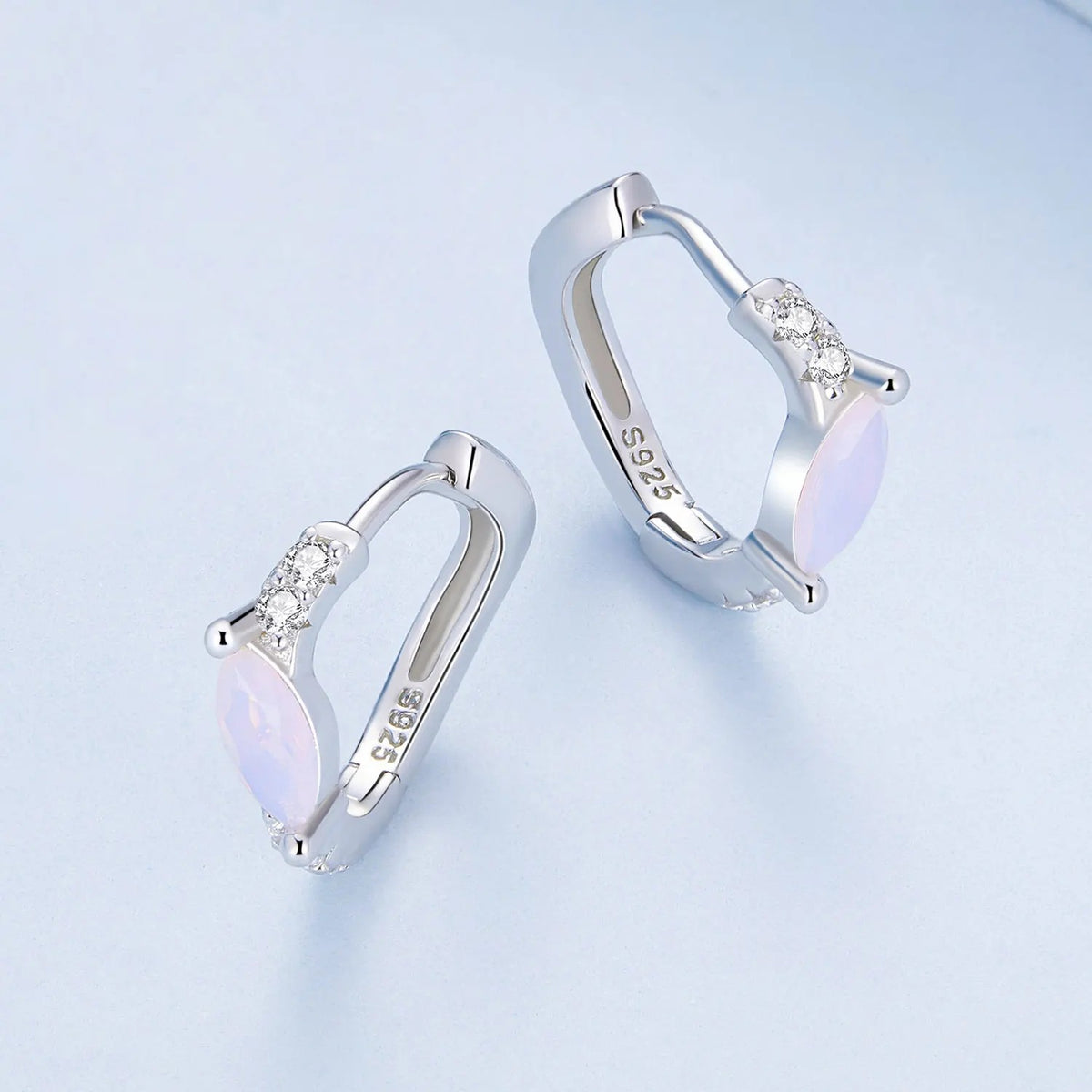 Opal Marquise Hoop Earrings