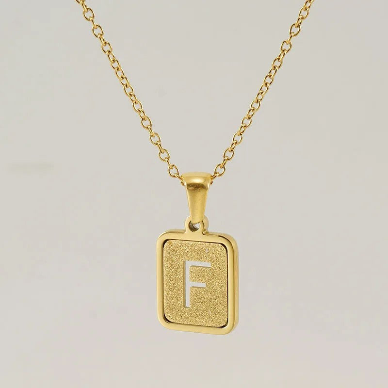 Glitter Initial Pendant Necklace