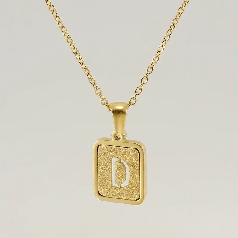 Glitter Initial Pendant Necklace