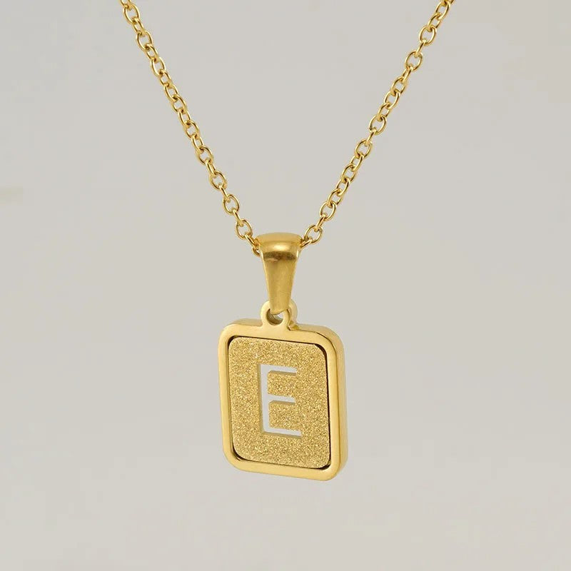 Glitter Initial Pendant Necklace