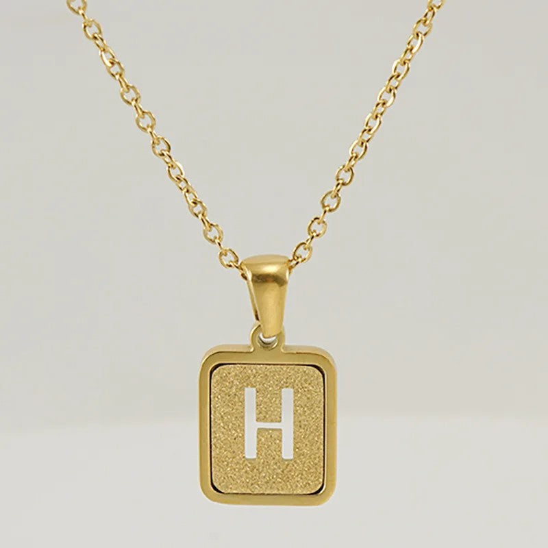 Glitter Initial Pendant Necklace