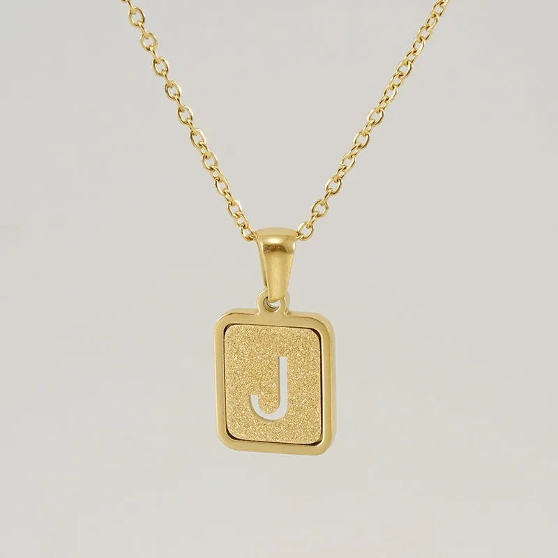 Glitter Initial Pendant Necklace