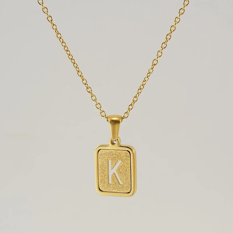 Glitter Initial Pendant Necklace