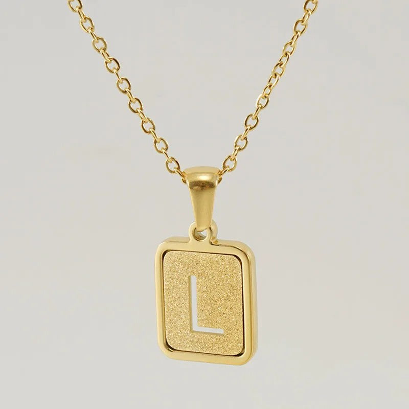 Glitter Initial Pendant Necklace