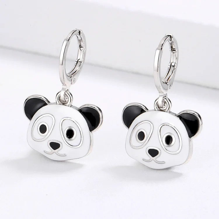 Panda Face Ring & Earring Set