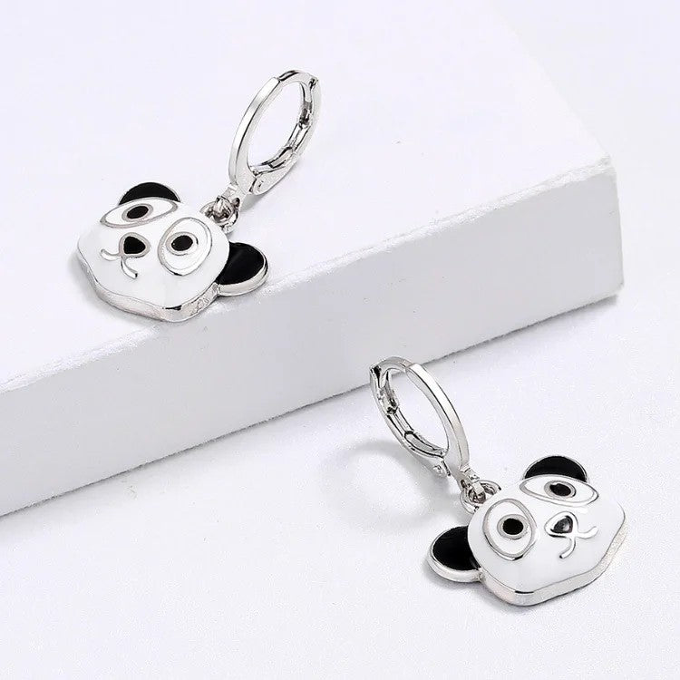 Panda Face Ring & Earring Set