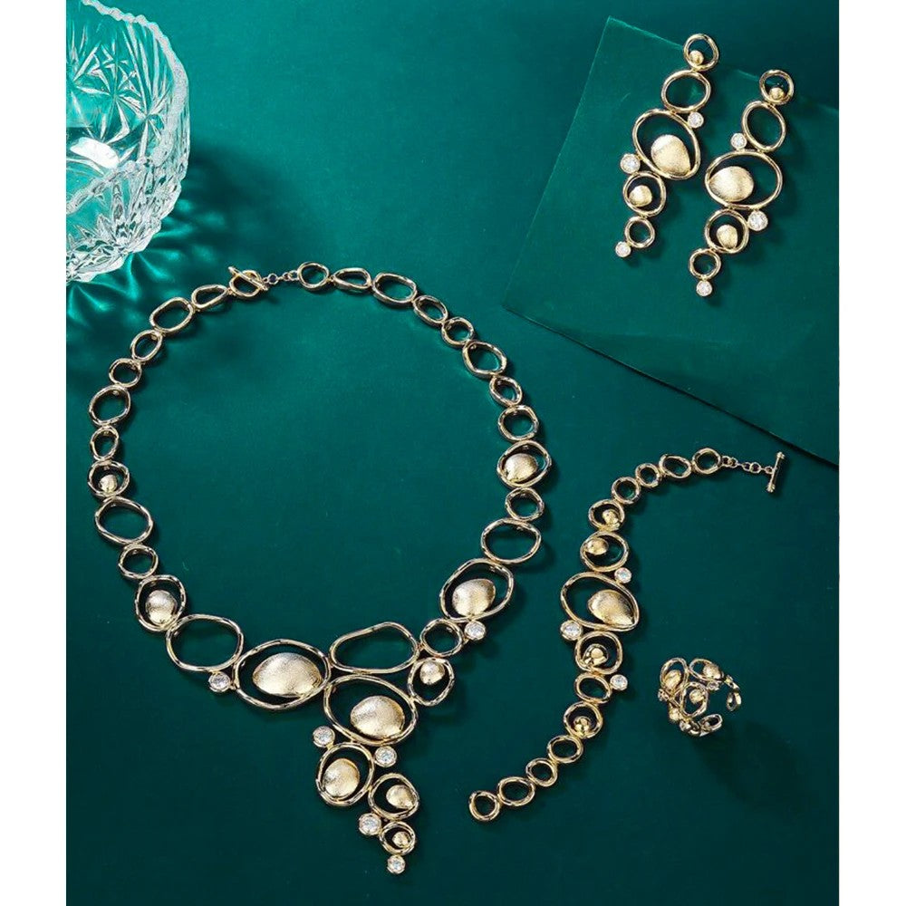 Organic Oval Zircon Jewelry Set