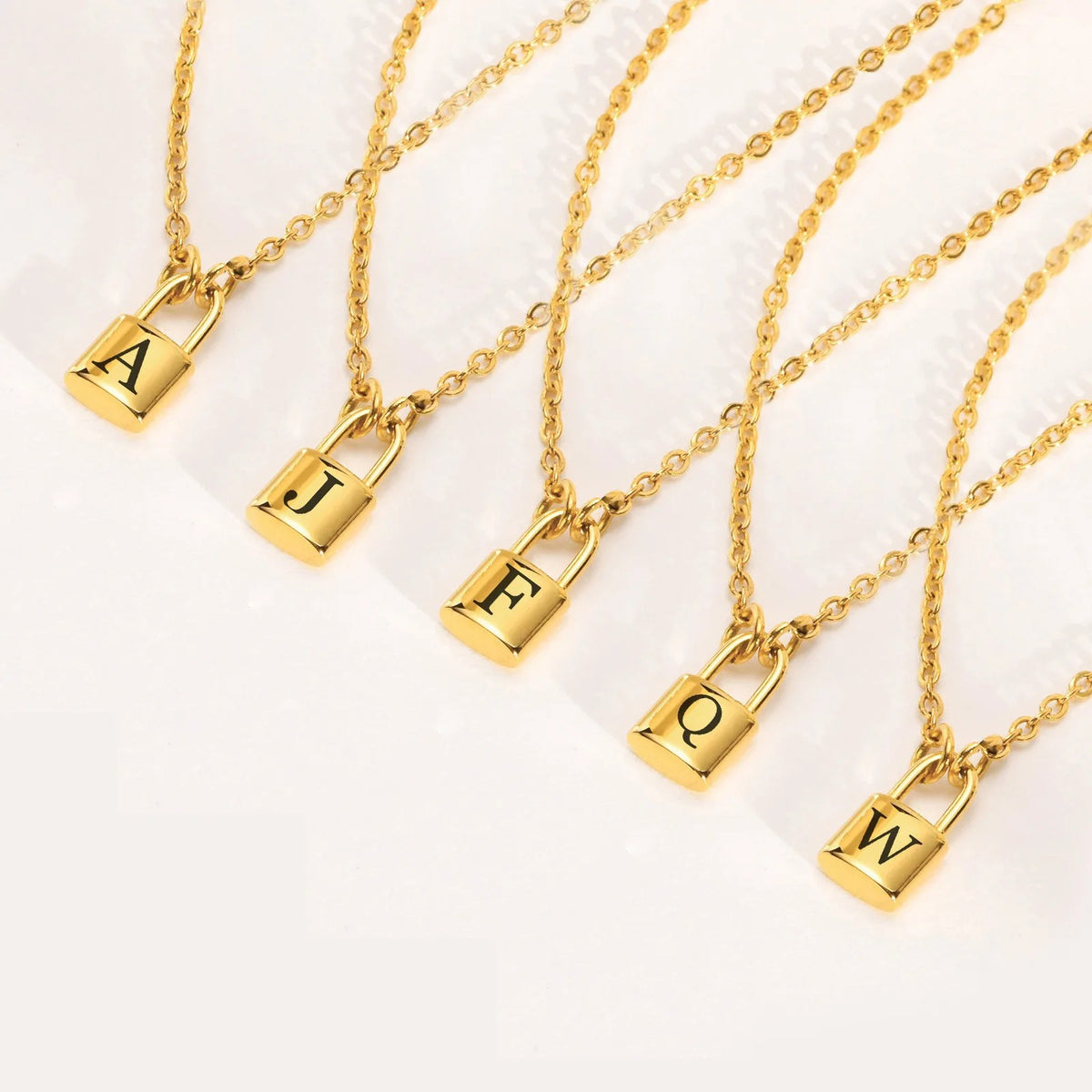 Initial Lock Necklace