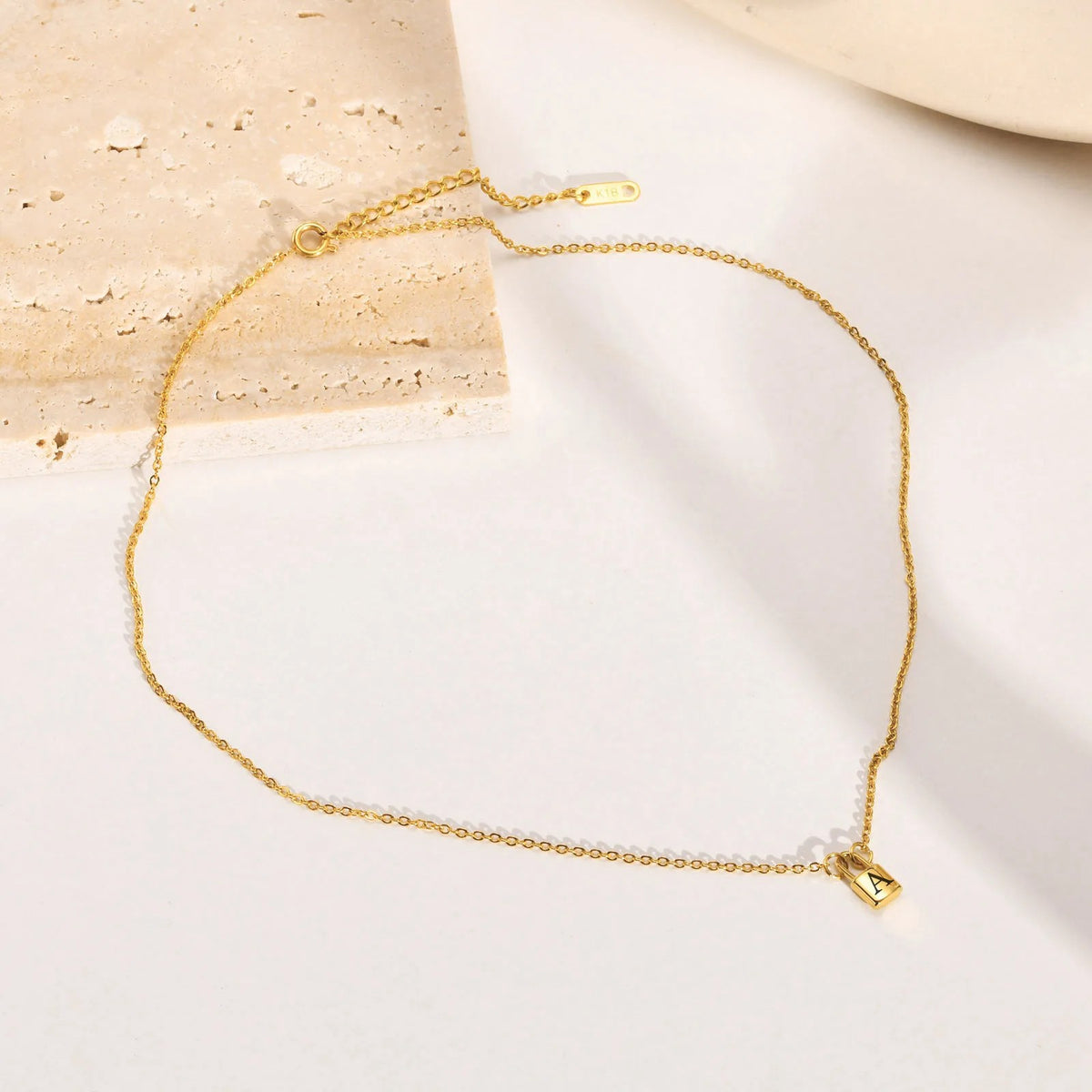 Initial Lock Necklace