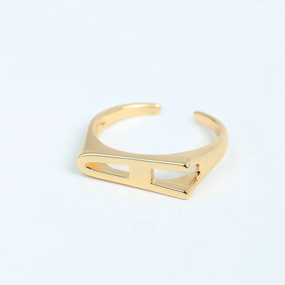 Pave Crystal Alphabet Ring Set