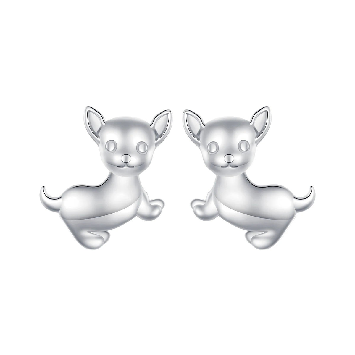 Polished Chihuahua Stud Earrings