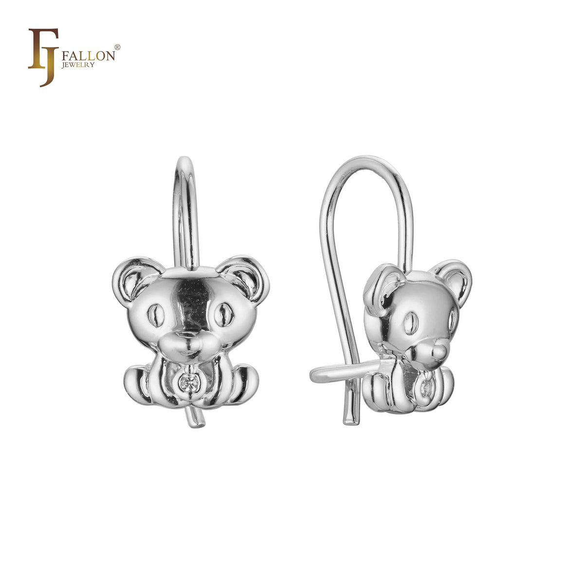 Rose Gold Bear Earrings