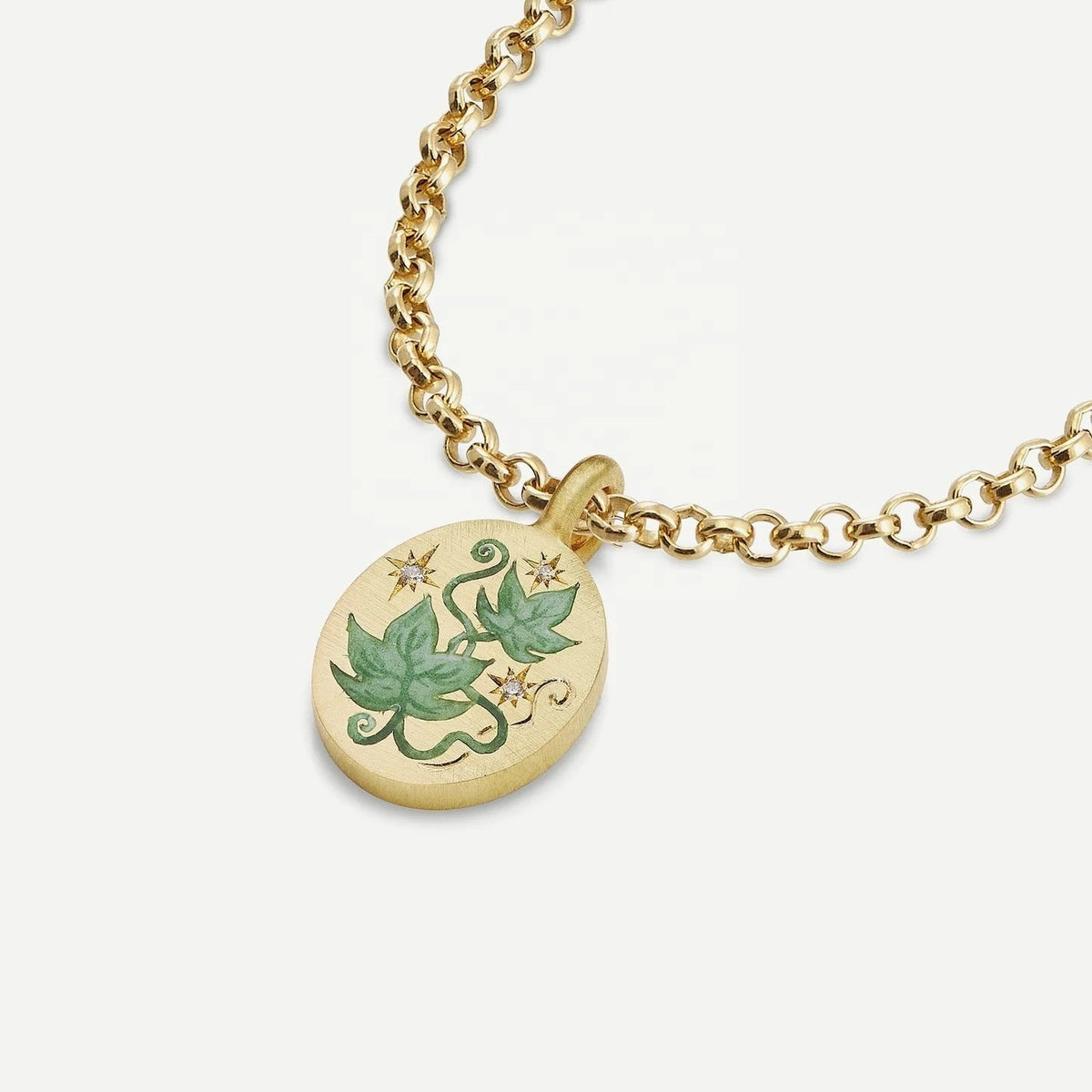 Painted Floral Round Necklace