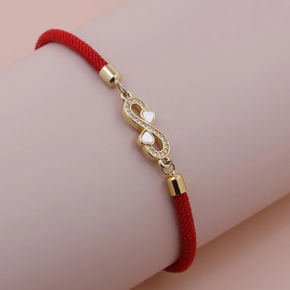 Infinity Heart Charm Bracelet