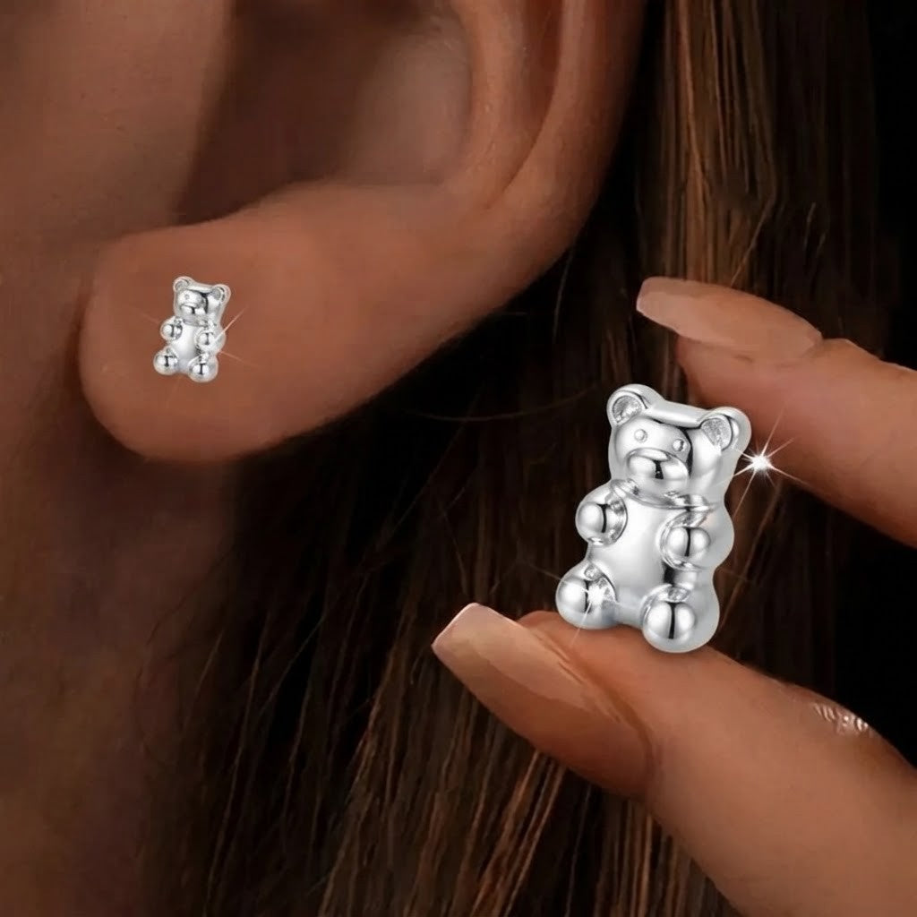Bear Huggie Earrings