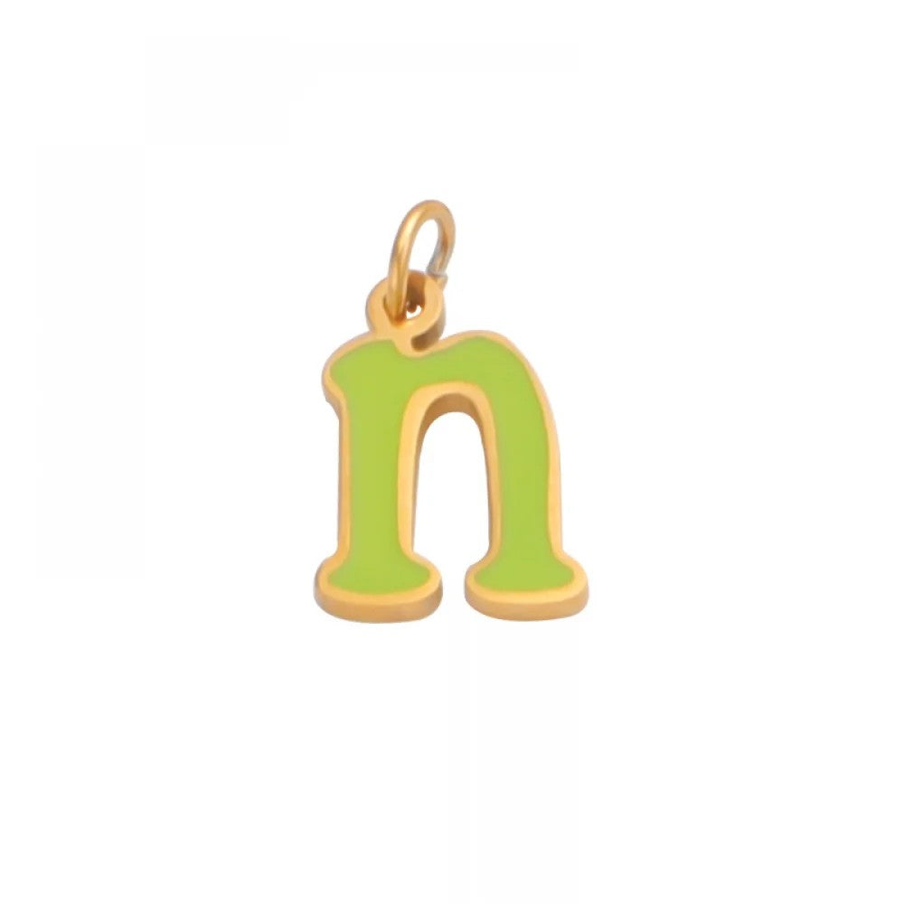 Colorful Enamel Letter Necklace