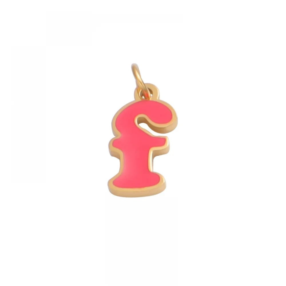 Colorful Enamel Letter Necklace