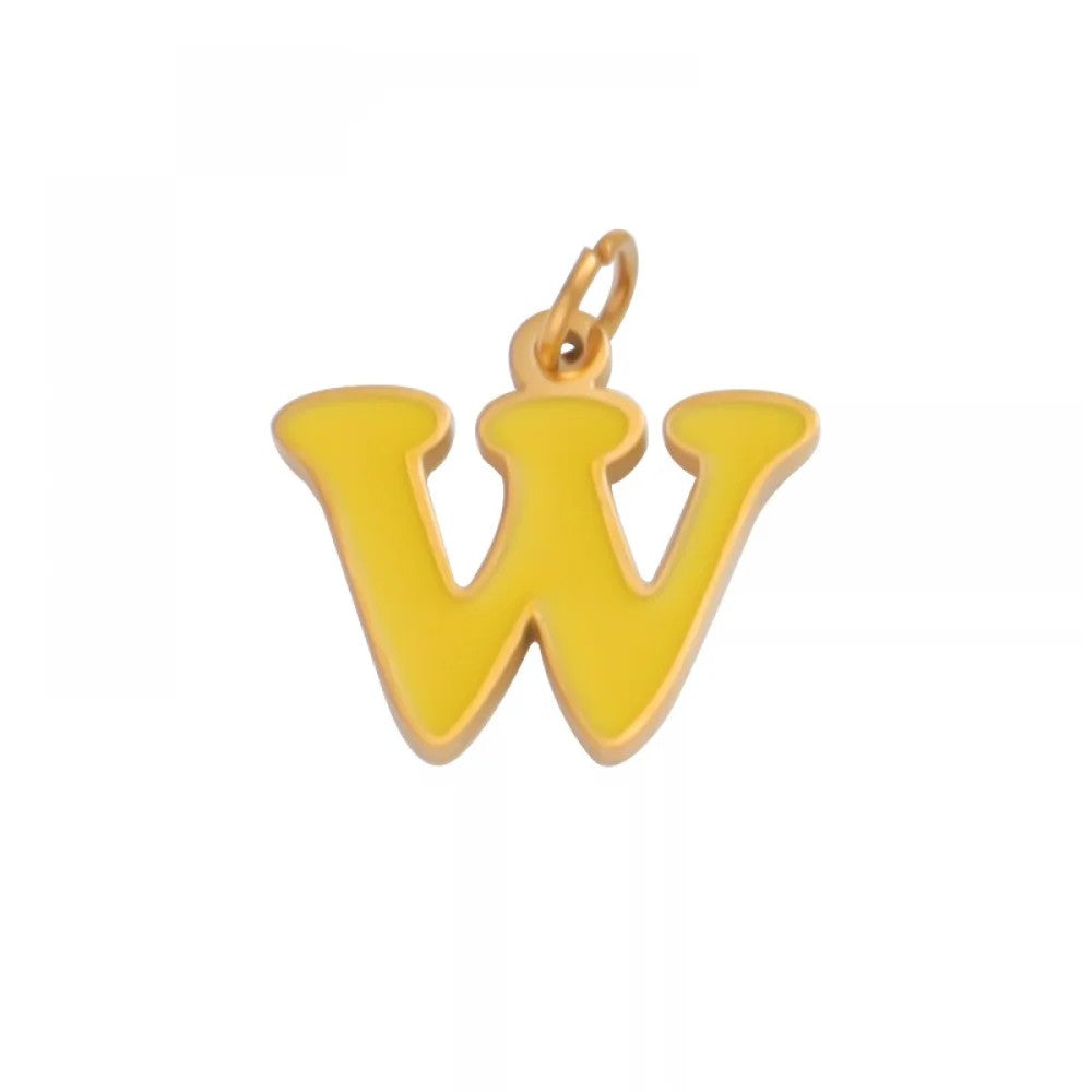 Colorful Enamel Letter Necklace