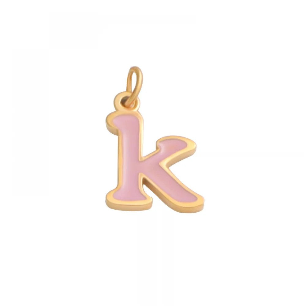 Colorful Enamel Letter Necklace